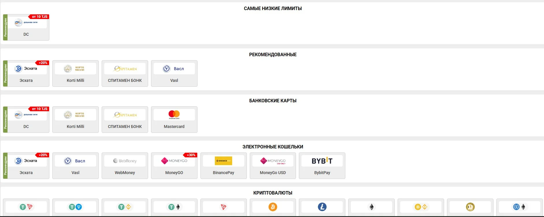 Касса пополнения Melbet для Таджикистана: DC, Эсхата, Корти Милли, Спитамен
